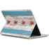 Chicago Flag Dark Wood Surface Laptop Studio Skin